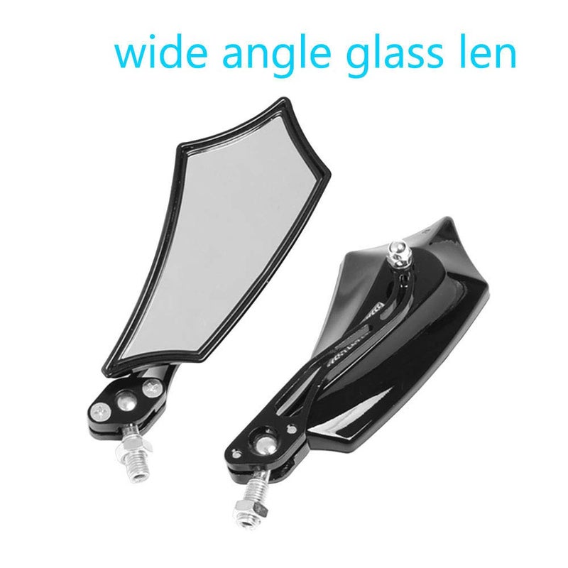 ESUPPORT Black Universal Motorcycle Motorbike Bike 8mm 10mm Rear View Side Mirror Scooter ATV - Image 4